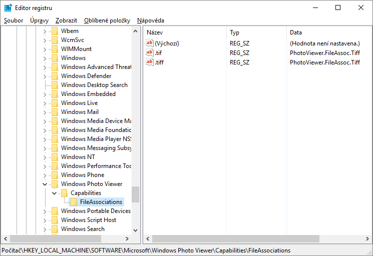 Jak ve Windows 10 aktivovat starý Prohlížeč fotografií (Windows Photo Viewer)